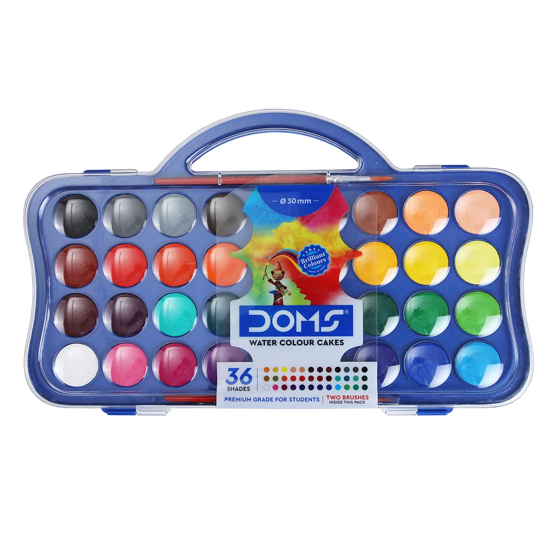 DOMS Water Colour Cakes Pack of 12 Shades