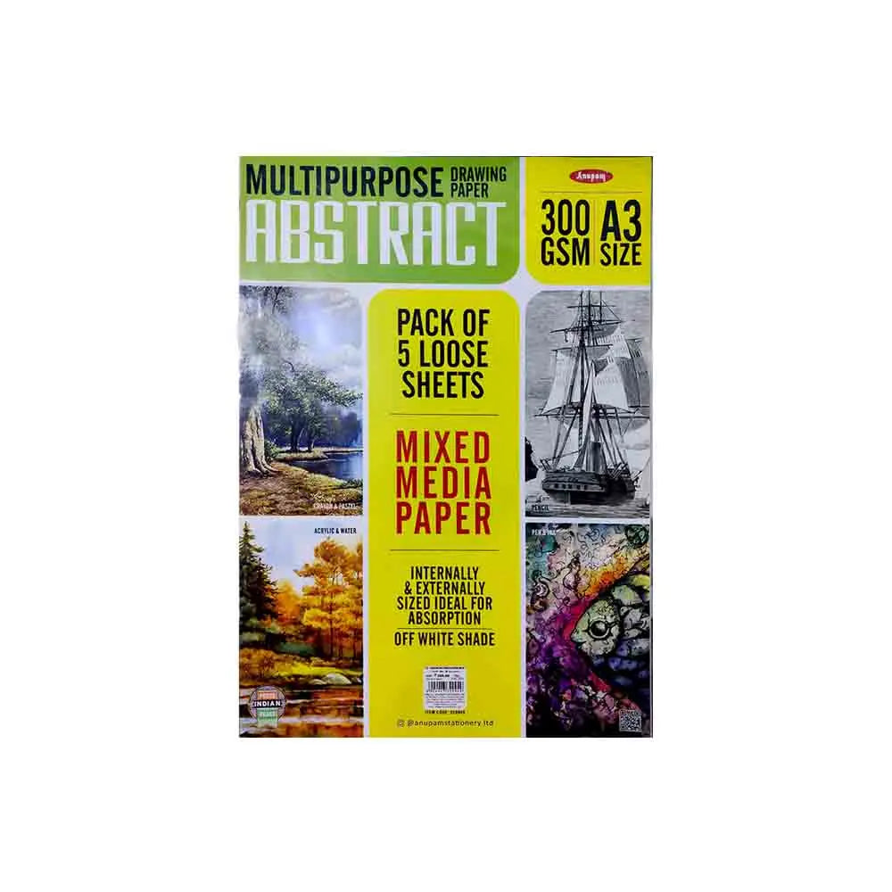 Anupam Mix Media Paper Abstract Loose Sheets 180 GSM - 300 GSM Anupam