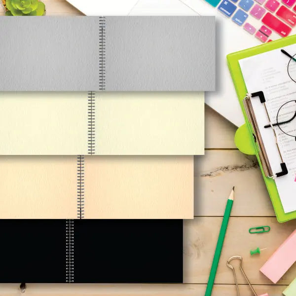 Anupam Stak 4 Colors Toned Sketch Paper Size A4 Wire-o Book (40 sheet) Anupam