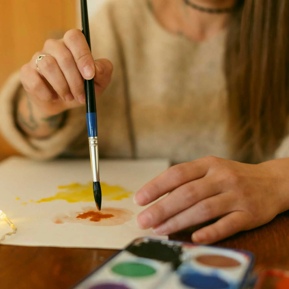 Anupam Watercolour Paper Cream Shade 250 GSM Cold Pressed  (Loose Sheets) Anupam