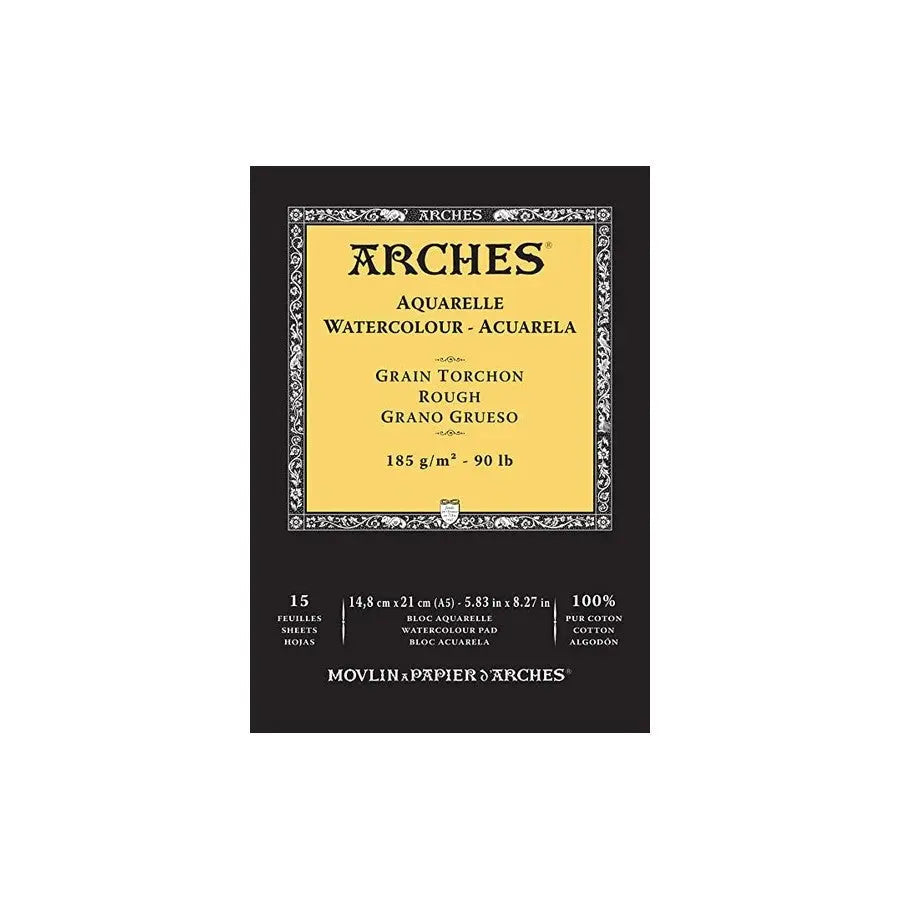 Arches Watercolour - Aquarelle 185 GSM 100% Cotton Paper Pad Arches