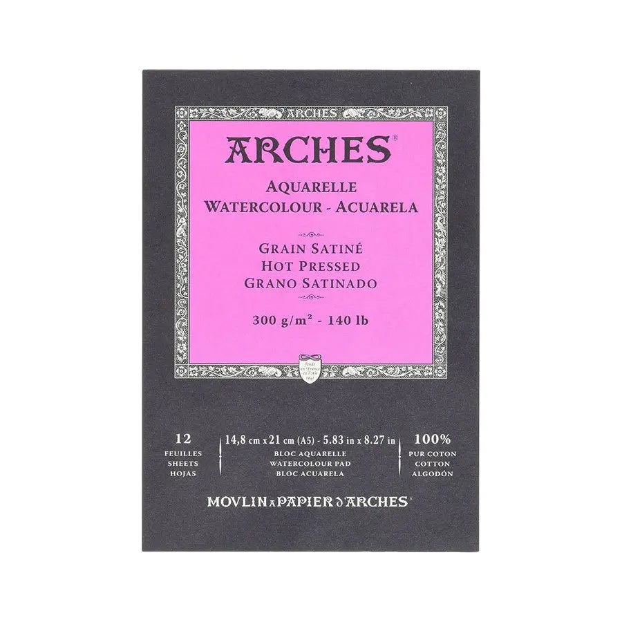 Arches Watercolour WHNA sheet Pad GSM 300,100% Cotton-12 SHT Arches