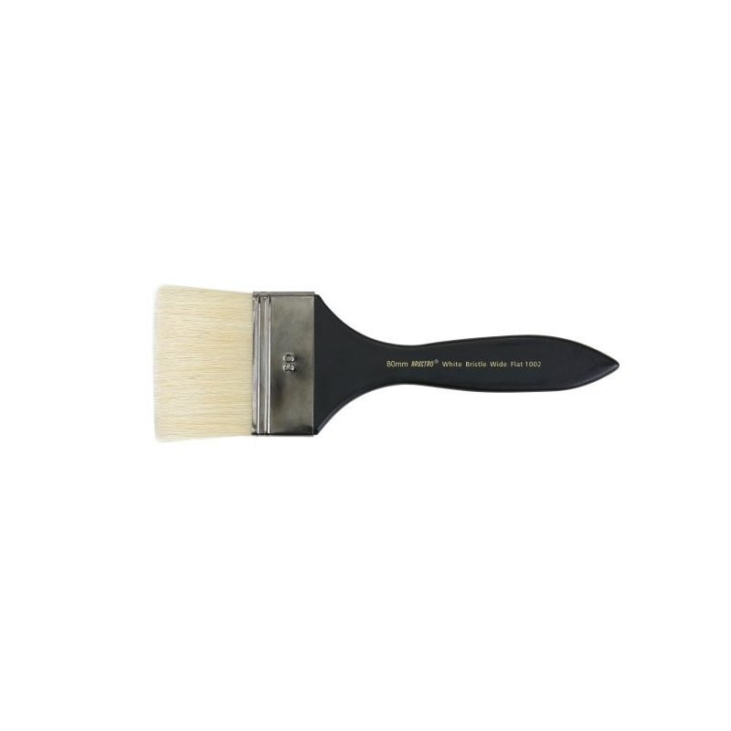 Brustro Wide Flat Brush 80mm Series 1002 White Bristle