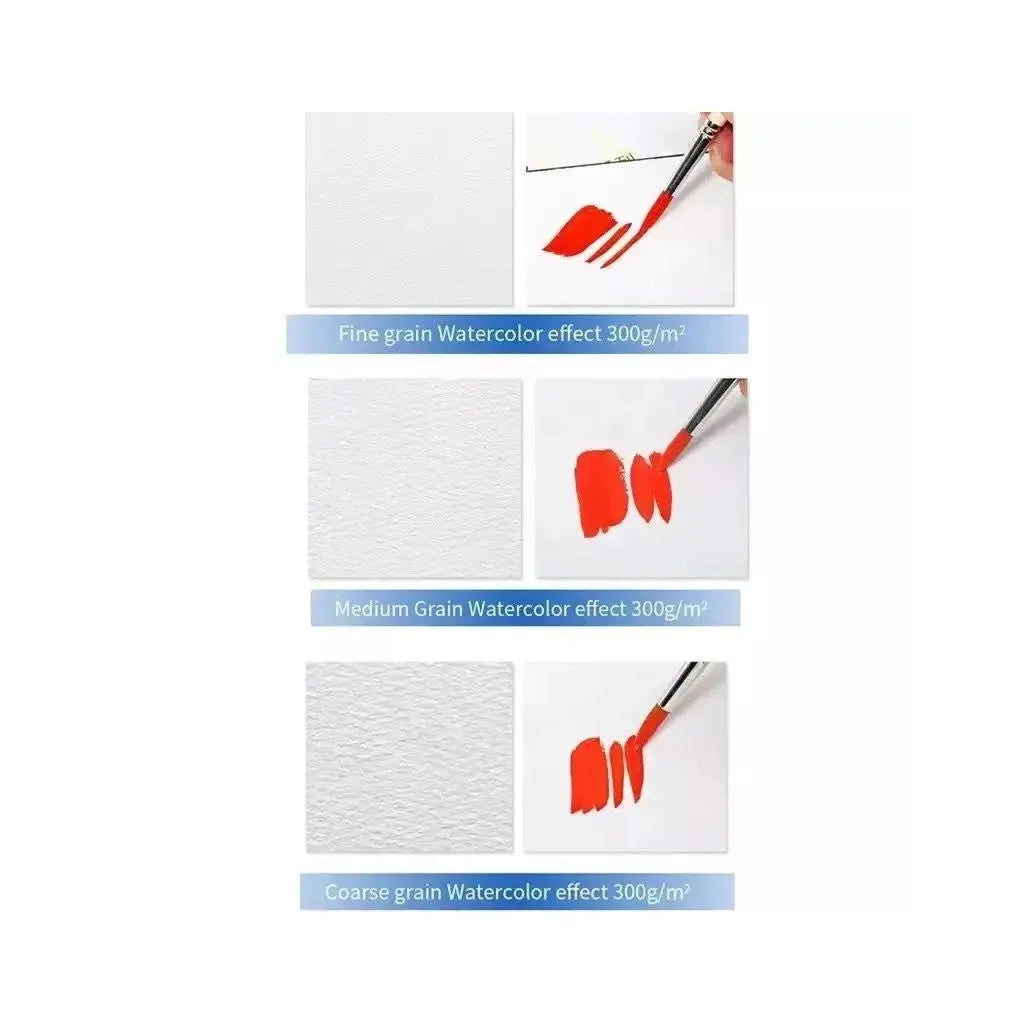 Baohong Academy Watercolor Paper Pad Natural White 300 GSM - 100% Cotton Paper - 20 Sheets Baohong