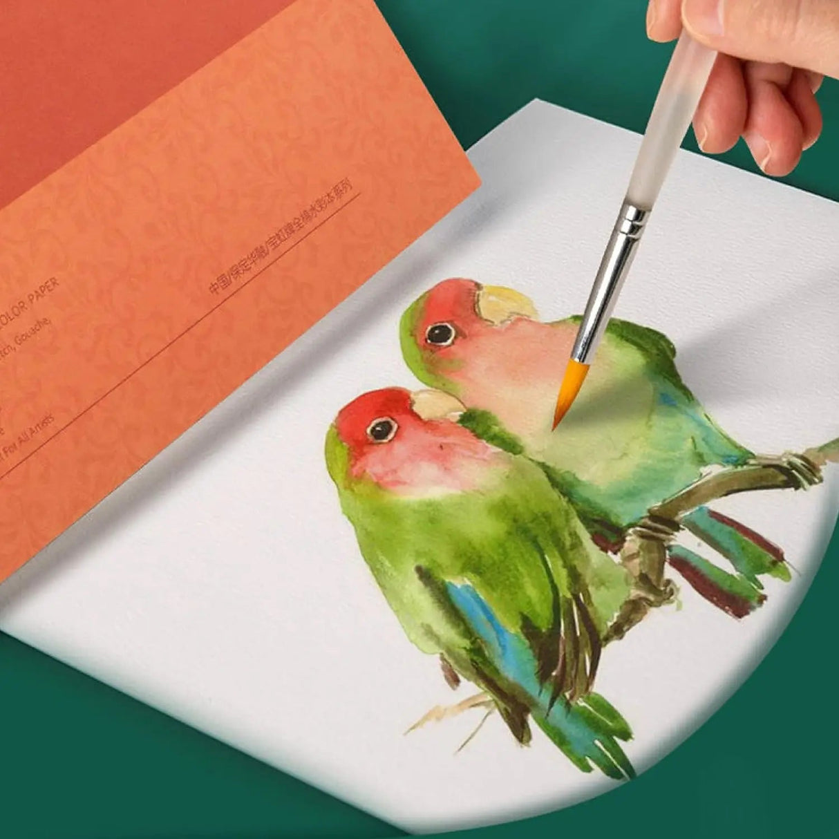 Baohong Academy Watercolor Paper Pad Natural White 300 GSM - 100% Cotton Paper - 20 Sheets Baohong