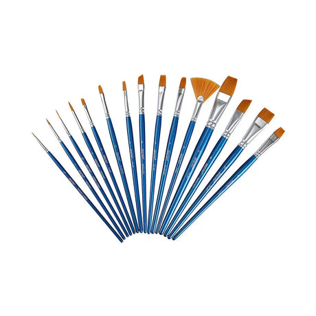 Brustro Artists Taklon Hair Brush Set Of 15 Brustro