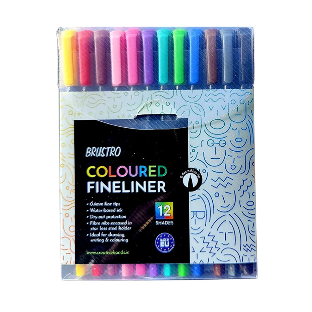 Brustro Coloured Fineliners Set of 12 Fine