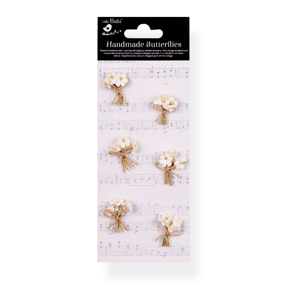 Itsy Bitsy Handmade Flowers Ivory Pearl Bouquet