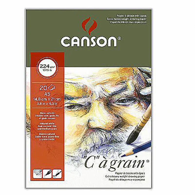 Canson Ca Grain Drawing Paper (125-180-224 GSM) Canson