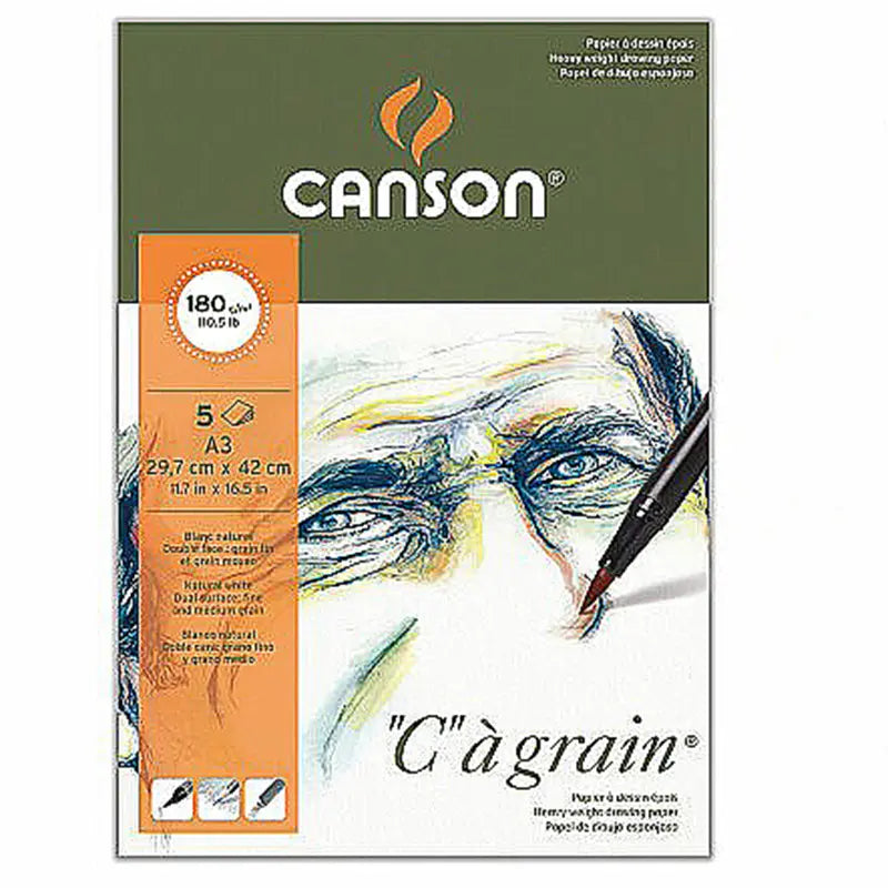 Canson Ca Grain Drawing Paper (125-180-224 GSM) Canson