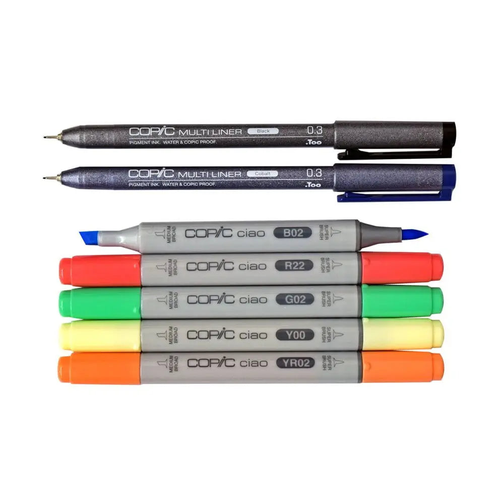 Copic Rainbow Doodle Marker Kit Copic