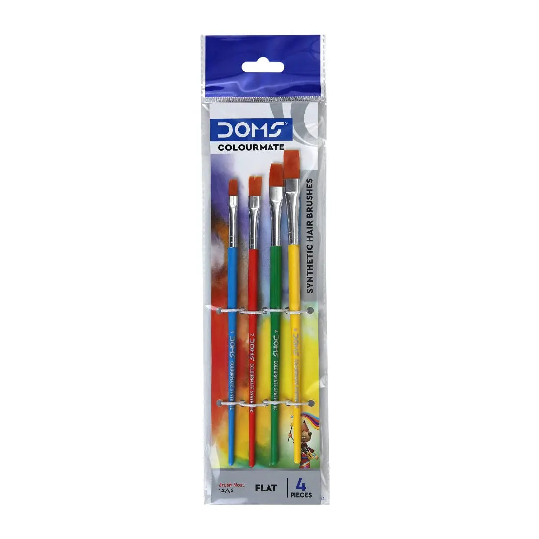 DOMS Colourmate Synthetic Paint Brush Set Doms