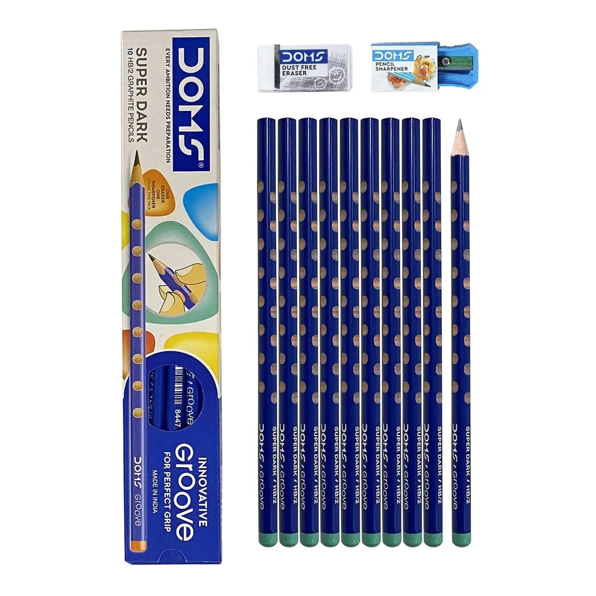 DOMS Groove Super Dark HB/2 Graphite Pencils Doms