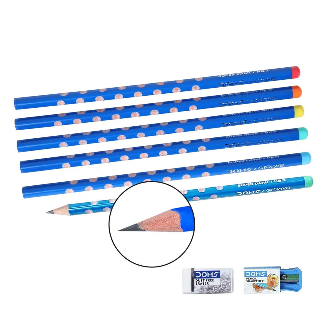DOMS Groove Super Dark HB/2 Graphite Pencils Doms