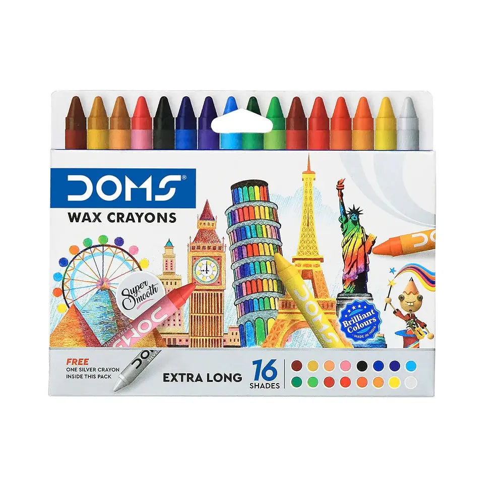 Doms Extra Long Wax Crayon Sets Doms