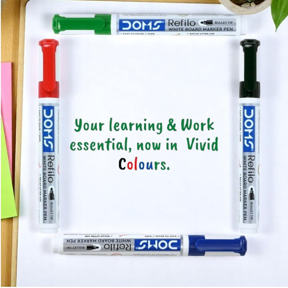 Doms Refilo White Board Marker Pen - Refillable (Loose)