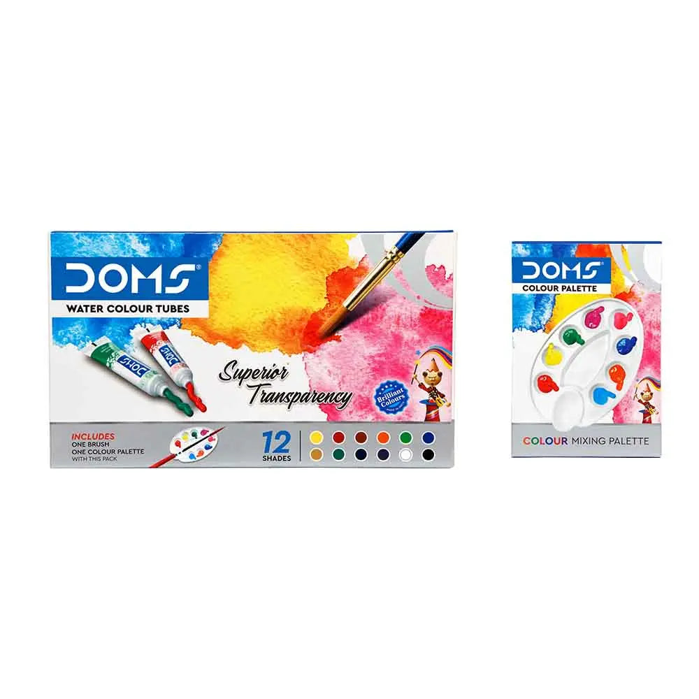 Doms Water Colour Tubes Set of 12 shades (5ml Tubes) Doms