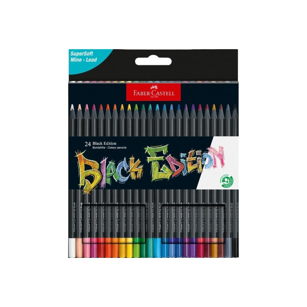 Faber Castell Black Edition Colour Pencils Set SuperSoft Lead