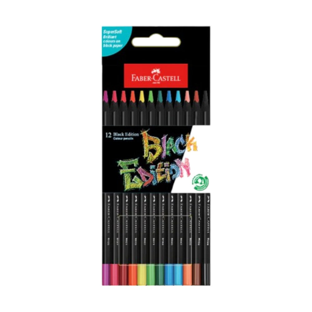 Faber Castell Black Edition Colour Pencils Set SuperSoft Lead