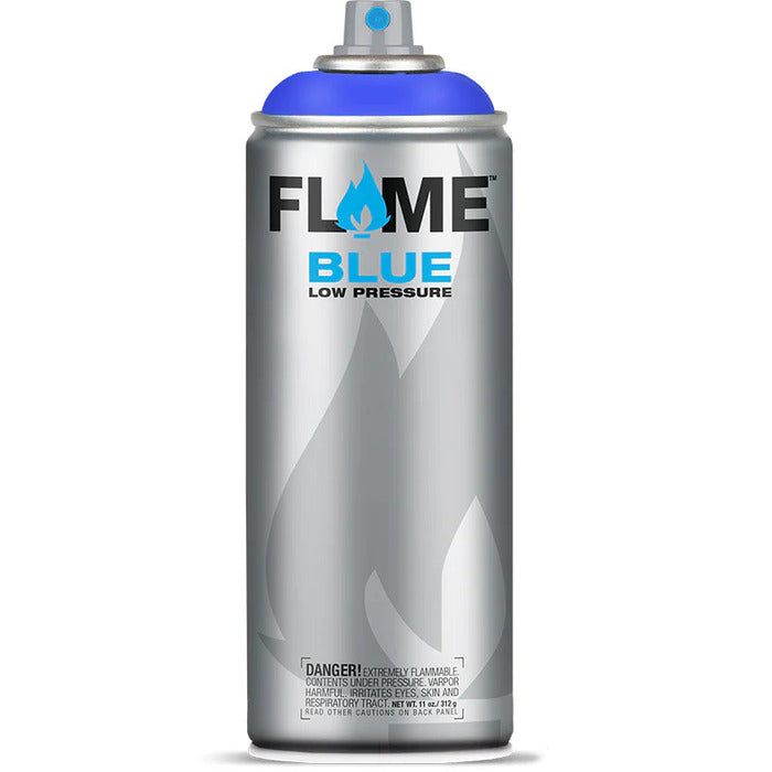Flame Blue Spray Paint 400ml - Cool & Neutral Tones - Front View Of Viola Dark