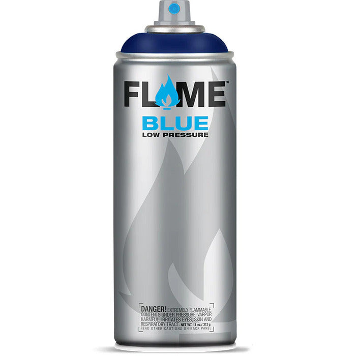 Flame Blue Spray Paint 400ml - Cool & Neutral Tones - Front View Of Sapphire Blue