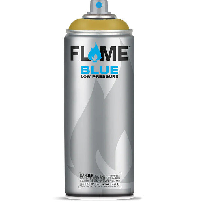 Flame Blue Spray Paint 400ml - Warm Tones - Front View Of Beige Brown