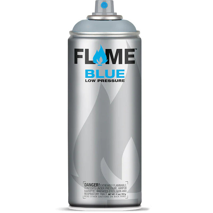 Flame Blue Spray Paint 400ml - Cool & Neutral Tones - Front View Of Middle Grey Neutral
