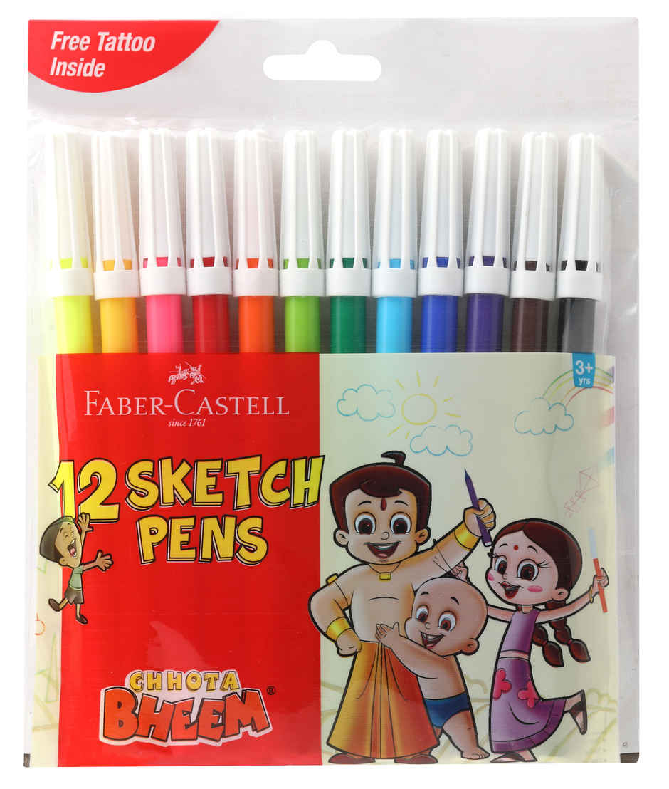 Faber Castell Sketch Pens Set of 12 Chhota Bheem Edition
