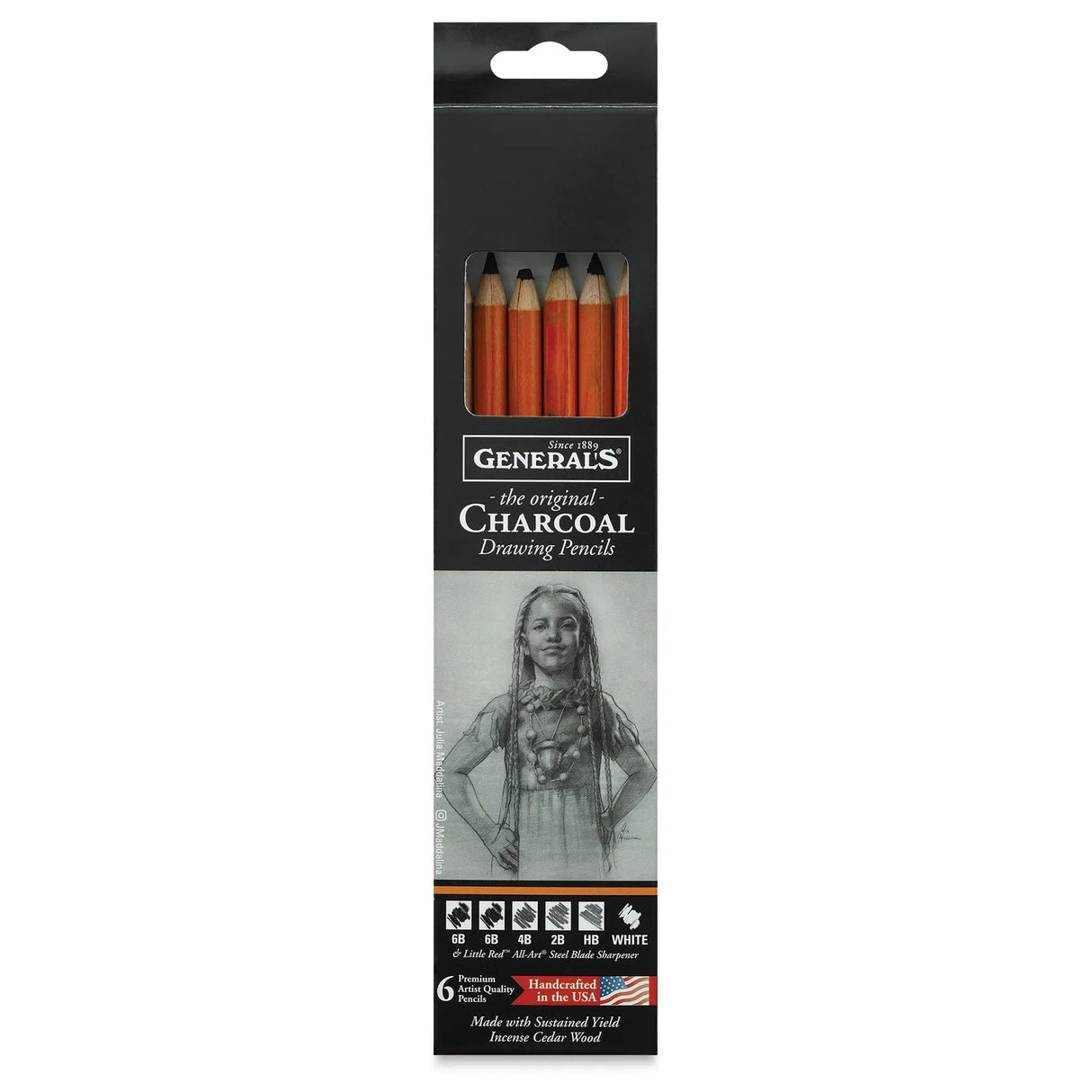 GENERALS CHARCOAL DRAWING PENCILS SET Generals