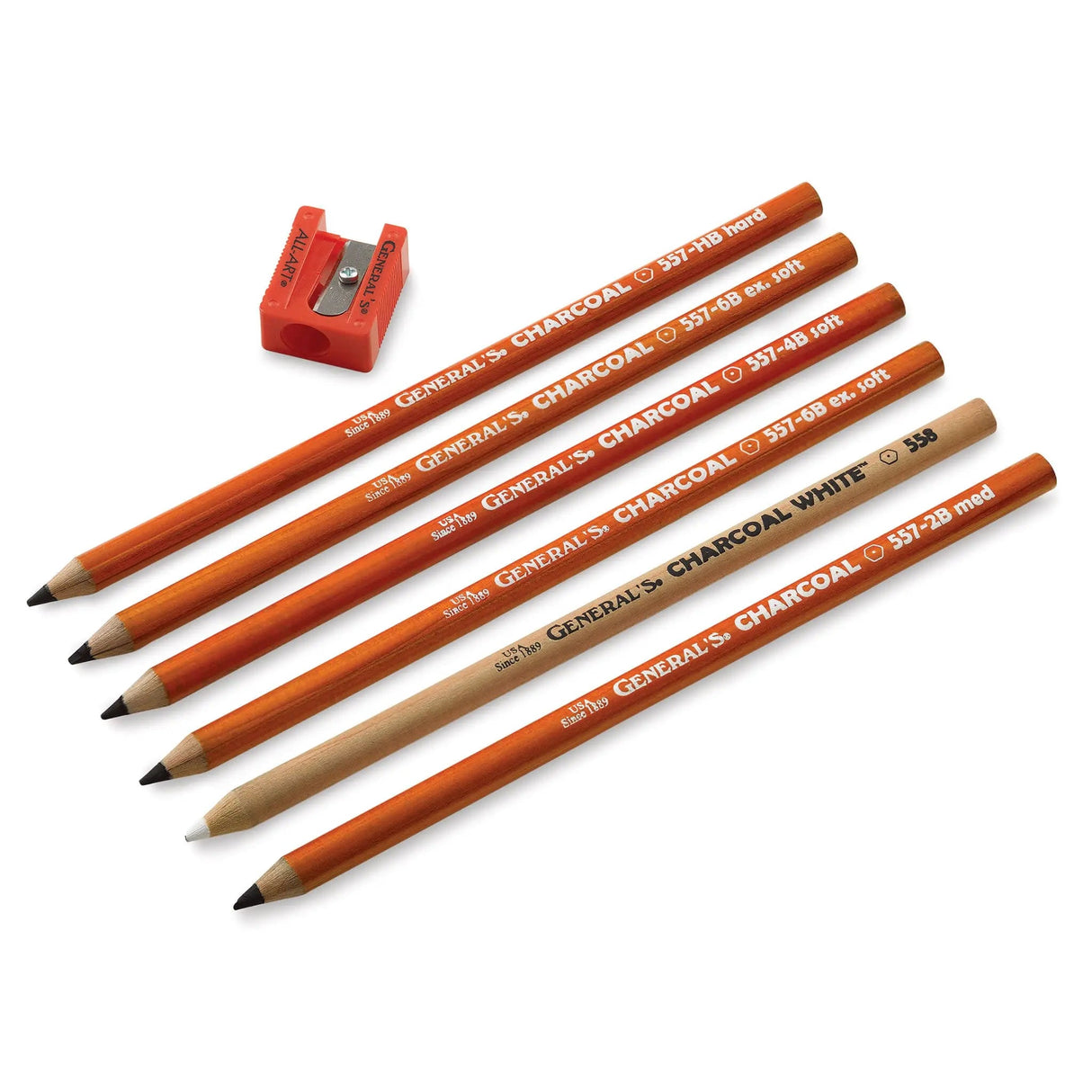 GENERALS CHARCOAL DRAWING PENCILS SET Generals