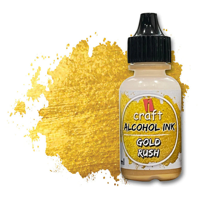 ICRAFT alcohol ink in gold rush color 15ml.