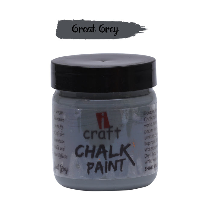 ICRAFT CHALK PAINTS 100 ML GREAT GREY