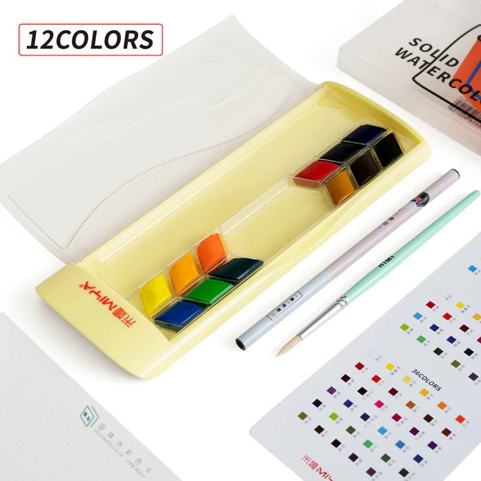 Himi Miya Rhombus Solid Watercolour paint sets Himi