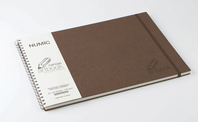 NUMIC Canvas Collection Drawing Book A3 Chocolate