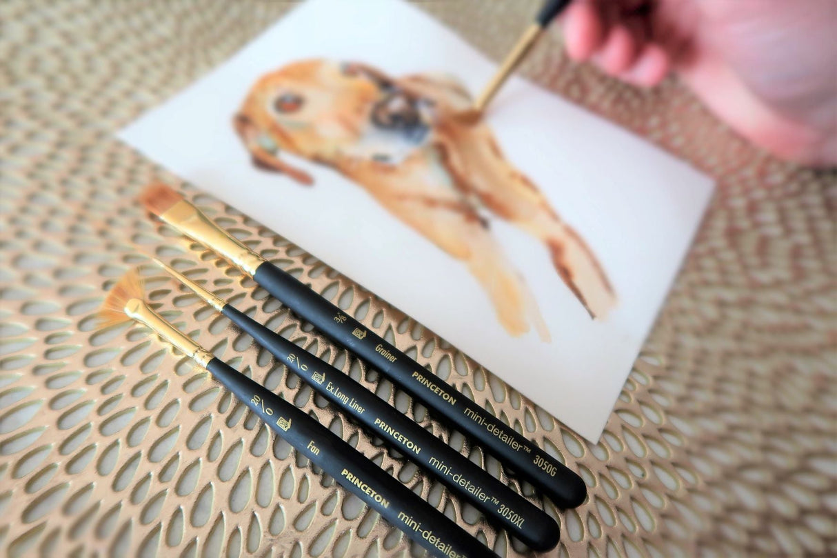 Princeton 3050 Mini-Detailer Synthetic Brush - Choose Shape