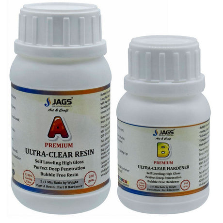 Jags Ultra Clear Resin & Hardener (2:1) 300GMS Pream A & B