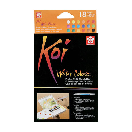 Sakura Koi Water Colour Cake Sets - Pocket Field Sketch Box