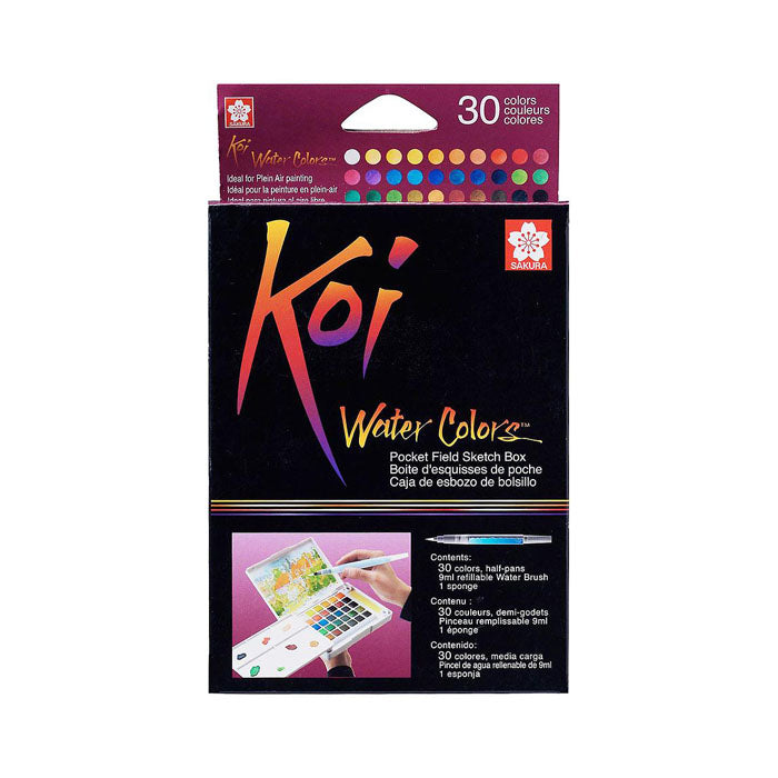 Sakura Koi Water Colour Cake Sets - Pocket Field Sketch Box