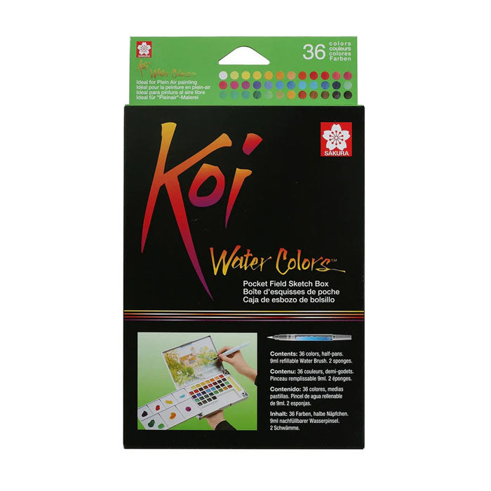 Sakura Koi Water Colour Cake Sets - Pocket Field Sketch Box