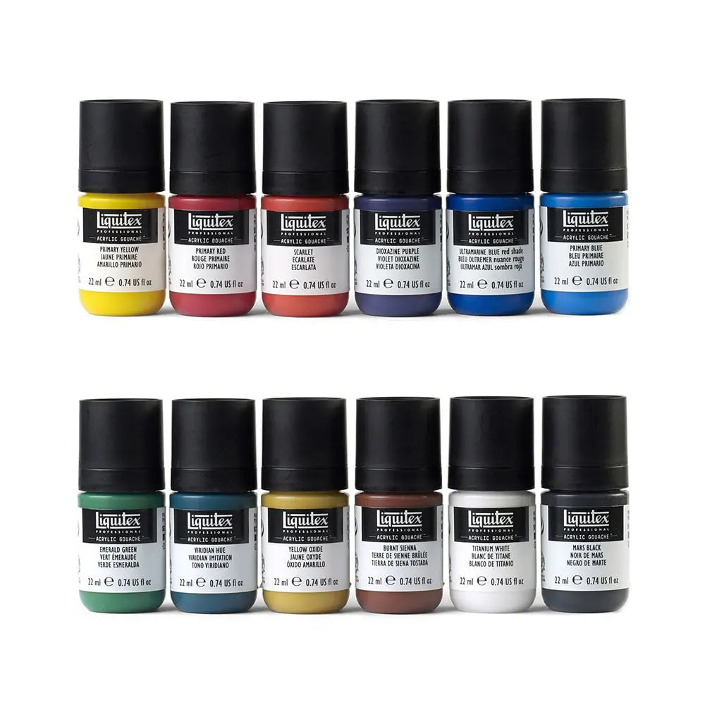Liquitex Professional Acrylic Gouache Essentials Set of 12 Pcs