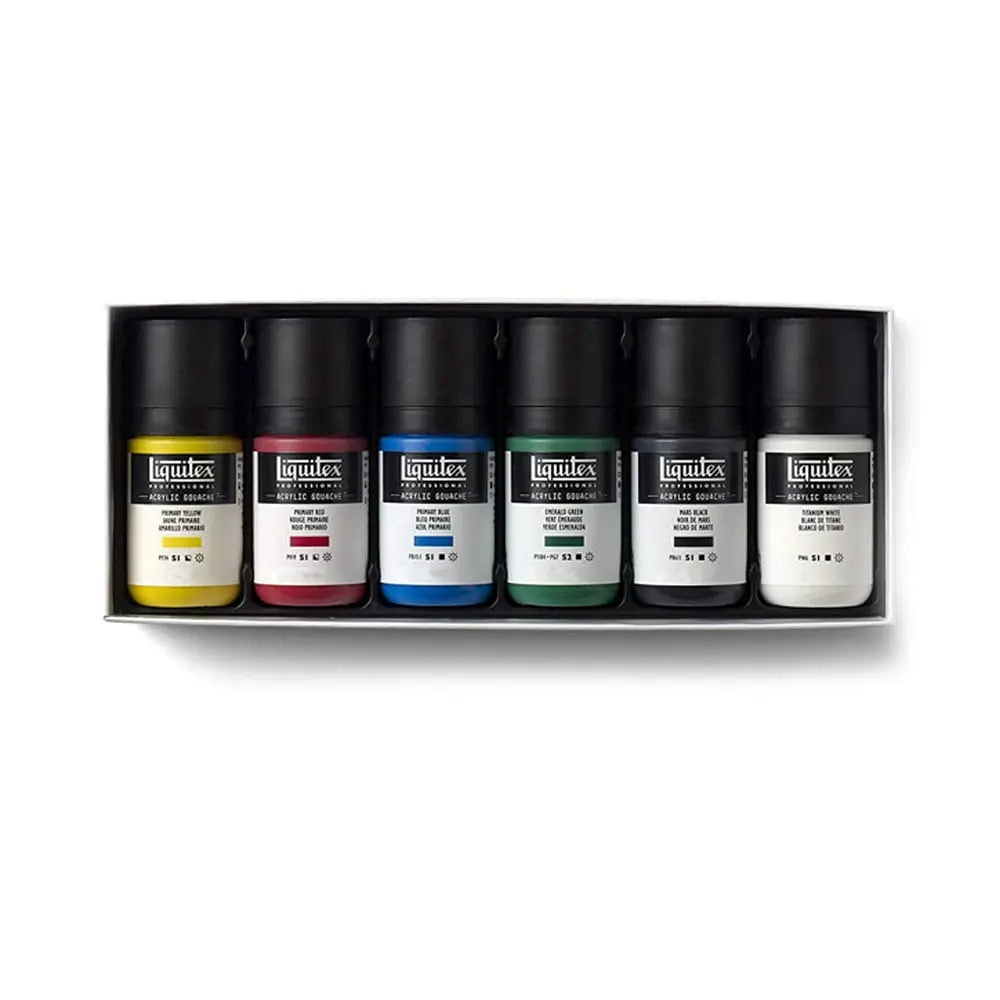 Liquitex Acrylic Gouache Priamries -6Pcs Liquitex