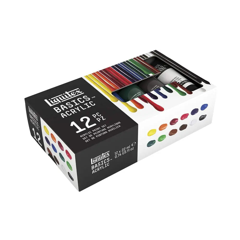 Liquitex Acrylic Paints Tube Sets Basics Set of 12 Shades