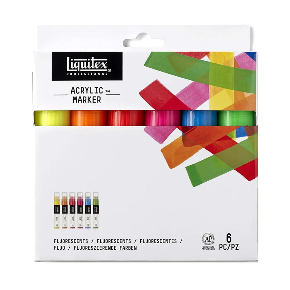 Liquitex Professional Acrylic Marker Fluorescents (Set of 6) Liquitex