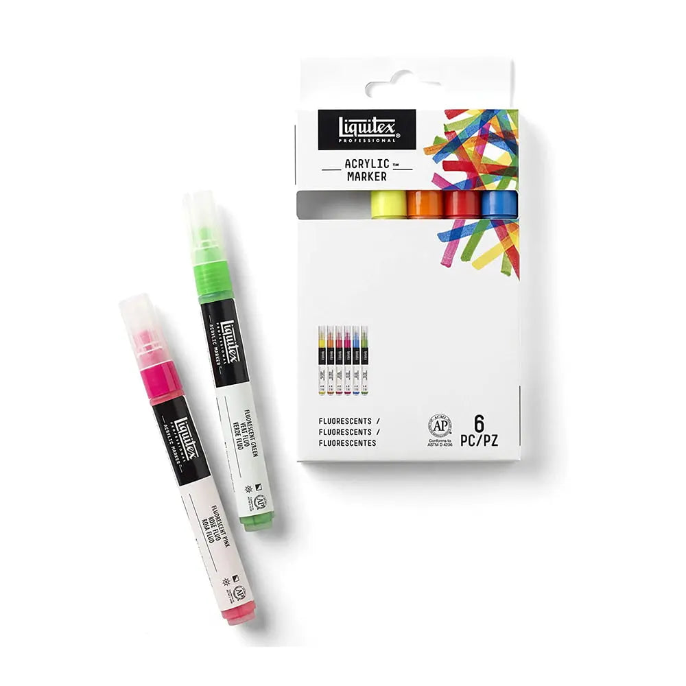 Liquitex Professional Acrylic Marker Fluorescents (Set of 6) Liquitex