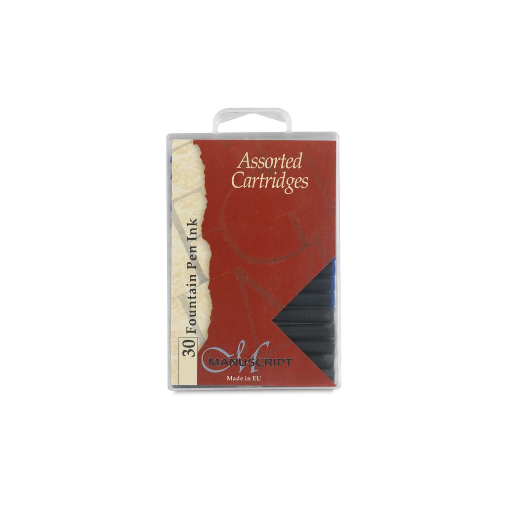 Manuscript Fountain Pen Ink Cartridges Pack of 30 Black