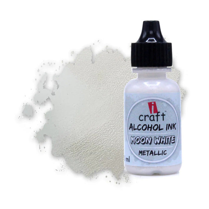 ICRAFT alcohol ink in moon white color 15ml.