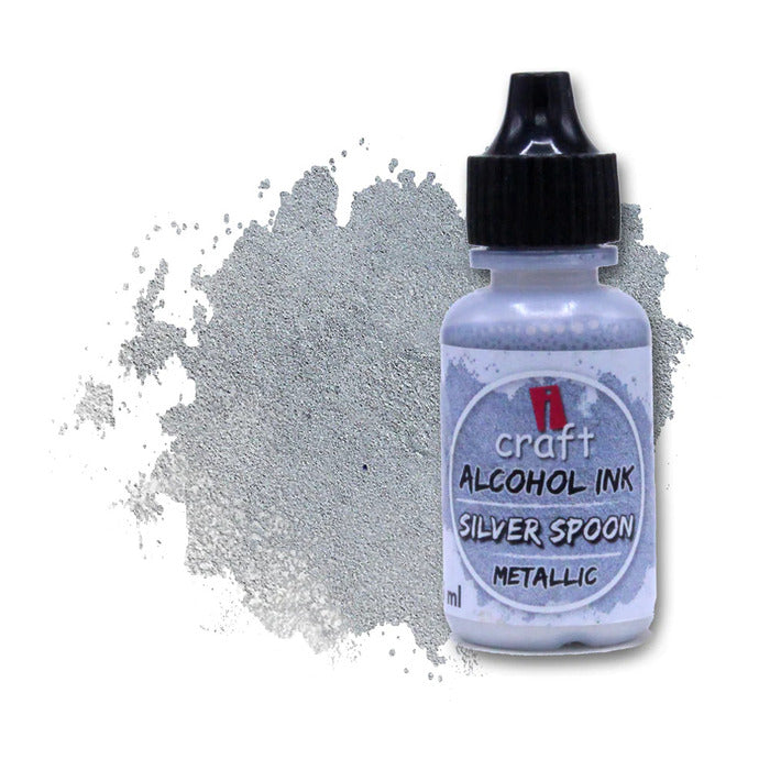 ICRAFT alcohol ink in silver spoon color 15ml.