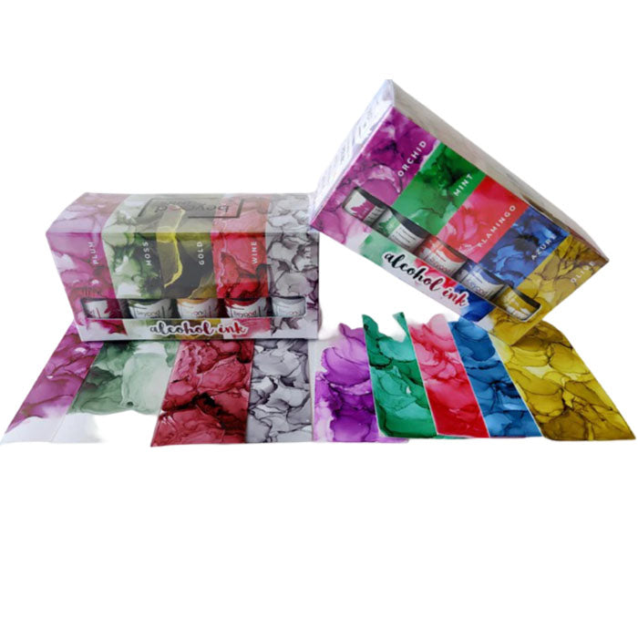 Beyond Inks Mini Alcohol Inks Shades of 10 Colors.