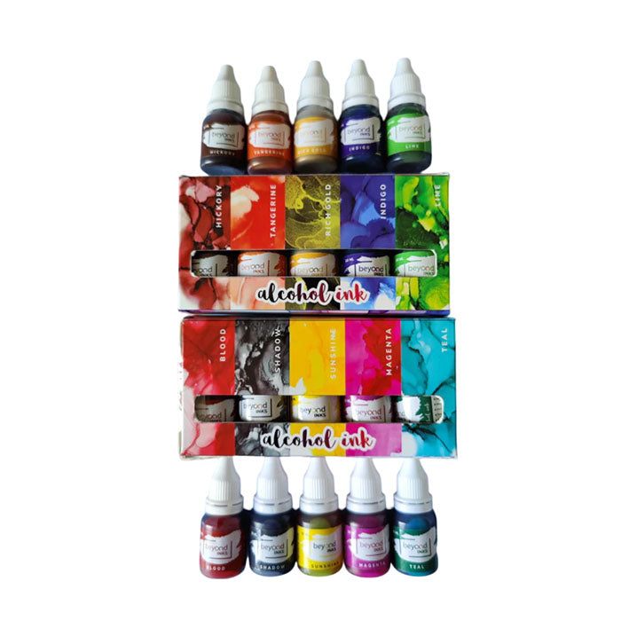 Beyond Inks Mini Alcohol Ink Pack of 10 Colors.