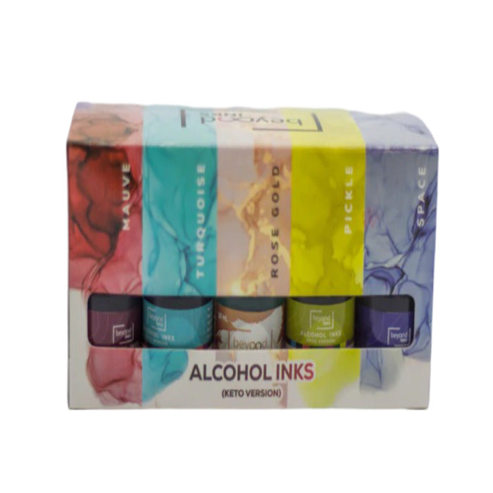 Beyond Inks Mini Alcohol Inks Keto Version Pack of 5 Colors.